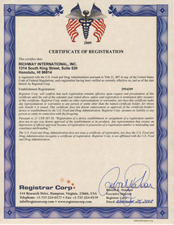 Richway's FDA Registration